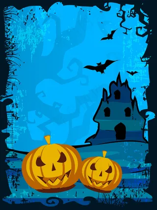 可怕的万圣节南瓜闪闪发光的背景