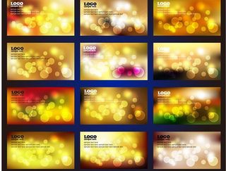 名片 卡片 金色时尚光圈素材图片