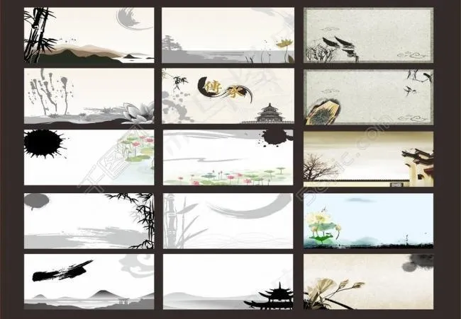 中国风展板背景图片cdr矢量模版下载