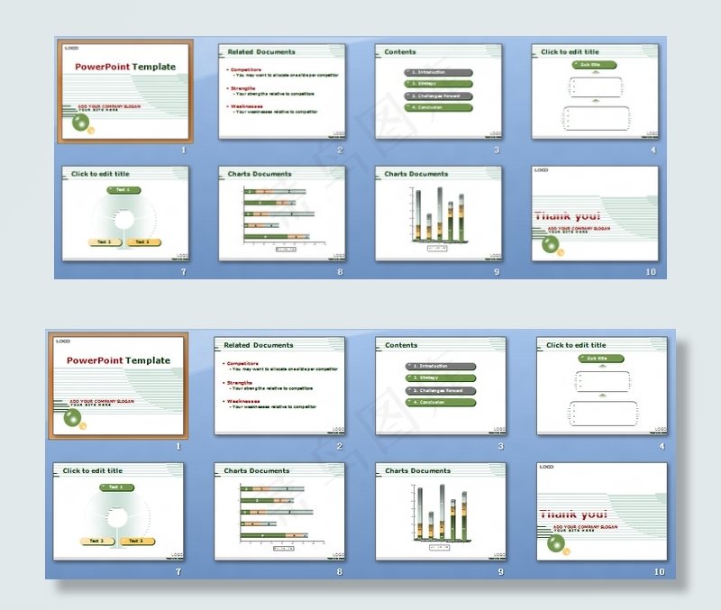 幻灯片图表系列