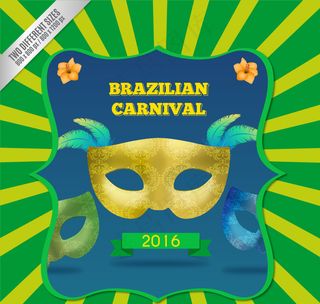 面具放射背景边框素材