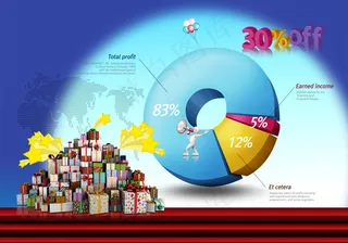 国外商业销售图表PSD海报设