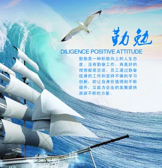 企业文化展板psd