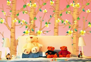 儿童房背景墙图案图片
