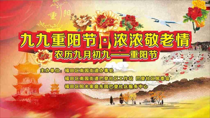 重阳节活动背景(800X450)cdr矢量模版下载