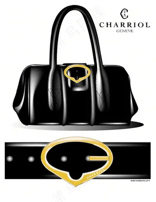 黑色手提女包设计图