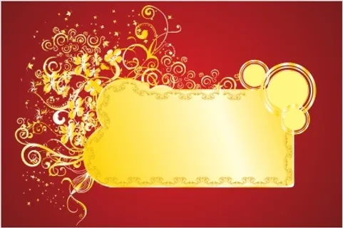 红底金色花纹