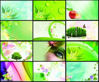 自然背景名片卡片设计PSD素材