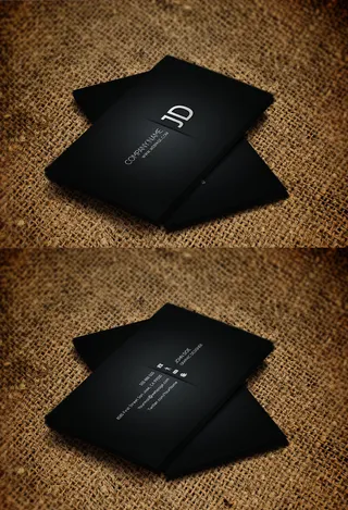 黑色酷炫名片psd模板