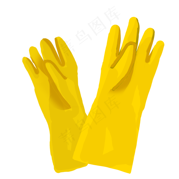 黄色的卡通橡胶手套黄色的卡通橡胶手套