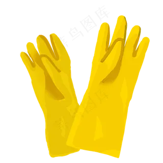 黄色的卡通橡胶手套黄色的卡通橡胶手套