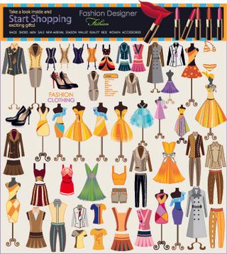 时尚元素与服装矢量03