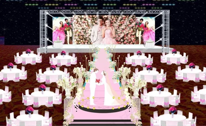 粉色婚礼效果图(210X1136)eps,ai矢量模版下载