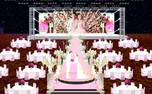粉色婚礼效果图 粉色婚礼效果图
