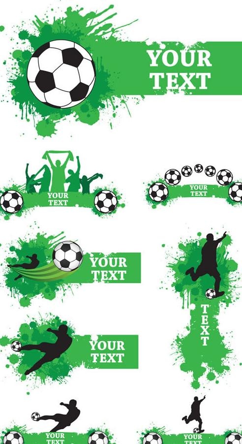 足球比赛banner矢量图  AI