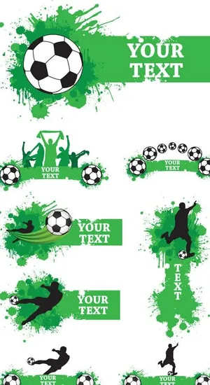 足球比赛banner矢量图  AI