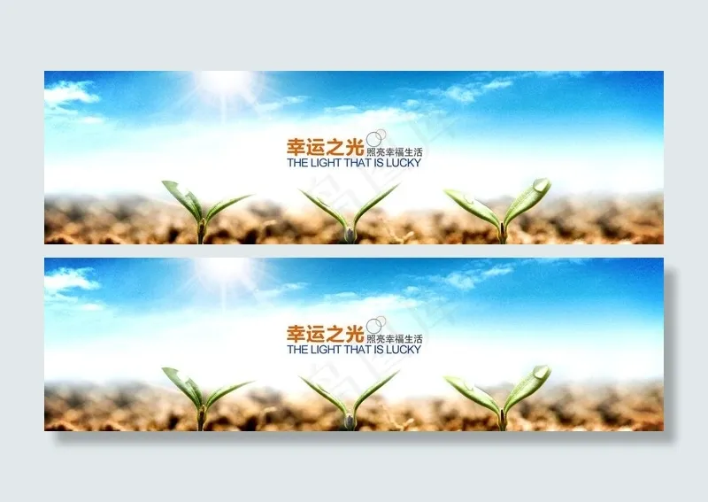 幼苗 幸运之光图片psd模版下载