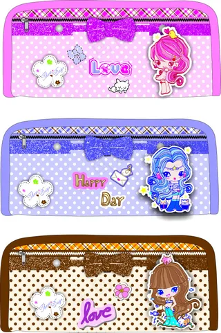 蝴蝶结卡通笔袋