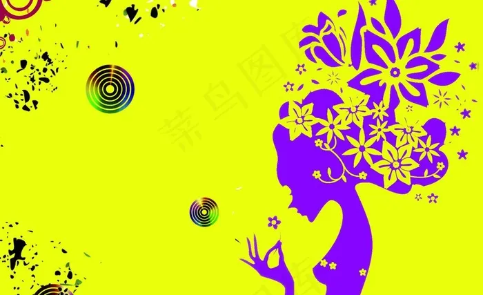 创意花纹背景图片psd模版下载