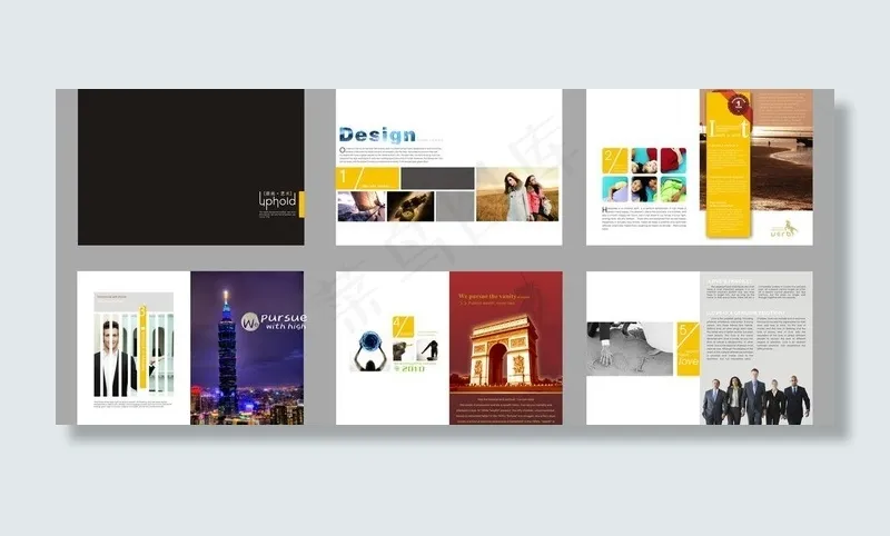 企业画册图片cdr矢量模版下载