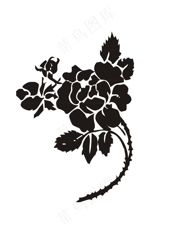 植物花卉剪影