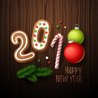 2018年新年圣诞创意矢量素材