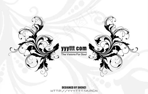 时尚黑白欧式花纹图片 时尚黑白欧式花纹图片