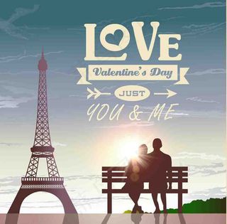 情人节剪影版面