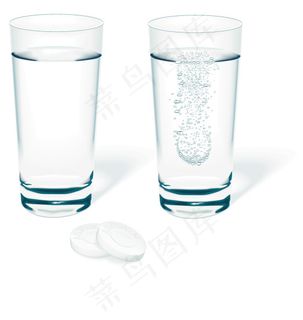 餐具红酒瓶水杯矢量素材图片