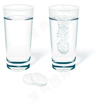 餐具红酒瓶水杯矢量素材图片