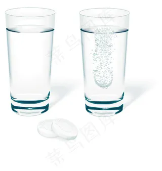 餐具红酒瓶水杯矢量素材图片