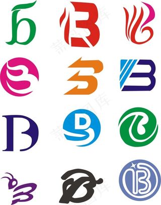 B字母LOGO设计 素材