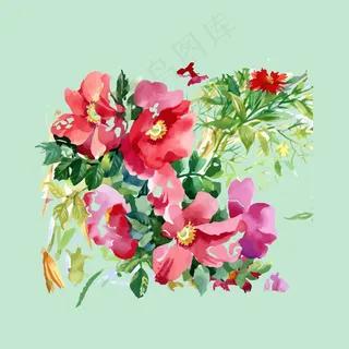 2016手绘水彩花卉超清ps设计素...