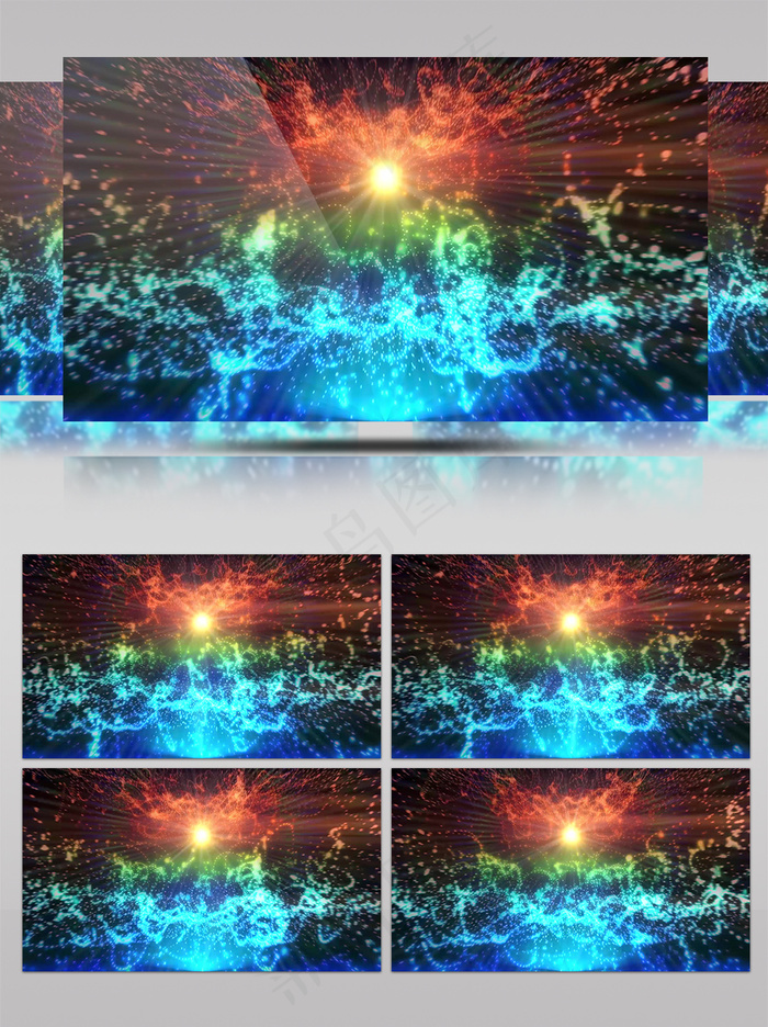 4K渐变粒子光带阳光动感DJ背景VJ视频