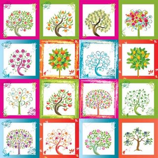 款风格清爽的矢量树素材