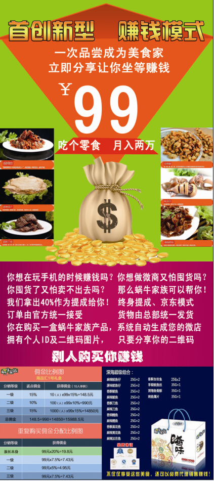 微商创业金币海报(2268X5102(DPI:72))psd模版下载