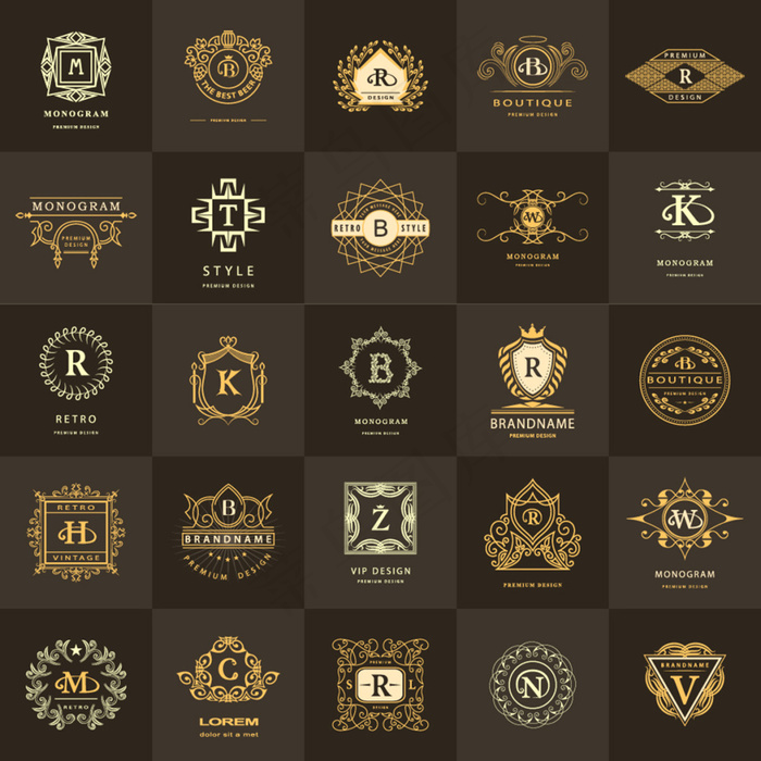 精美欧式字母花纹矢量素材