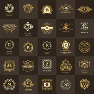 精美欧式字母花纹矢量素材 精美欧式字母花纹矢量素材