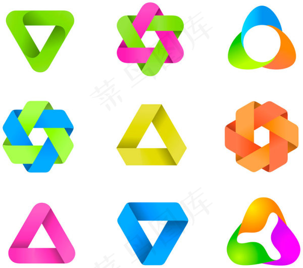 抽象符号标志矢量素材