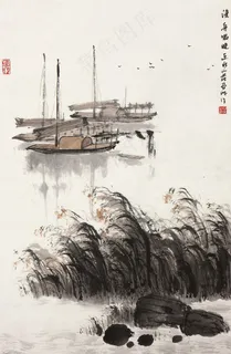 渔舟唱晚图片 渔舟唱晚图片