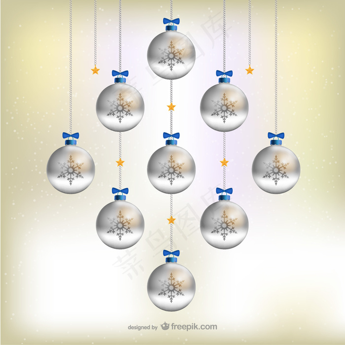 圣诞装饰品的雪花