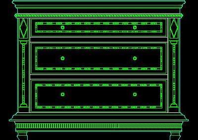 衣柜图块、床头柜CAD图块素材10