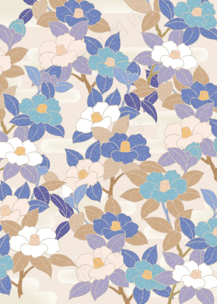 多款高清花卉蝴蝶纹理海报背景服装T...