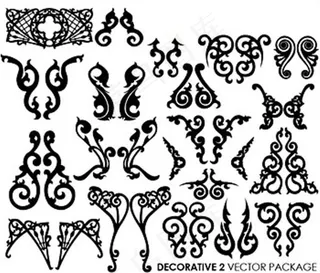 欧式花纹花藤矢量素材