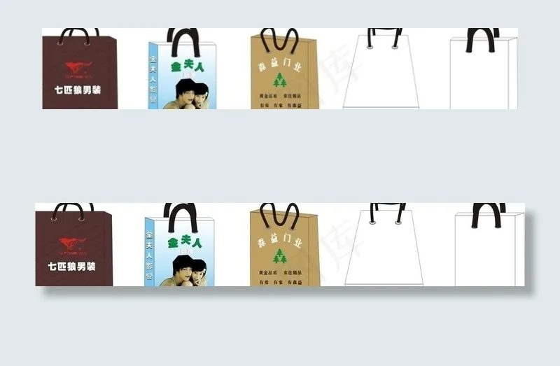 礼品袋图片cdr矢量模版下载