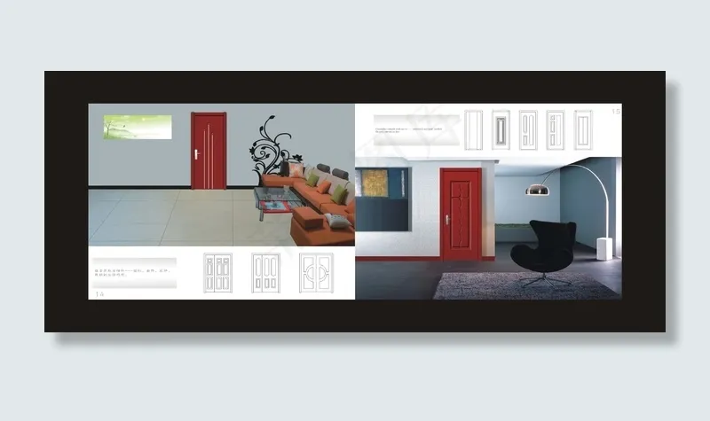 门业画册cdr矢量模版下载