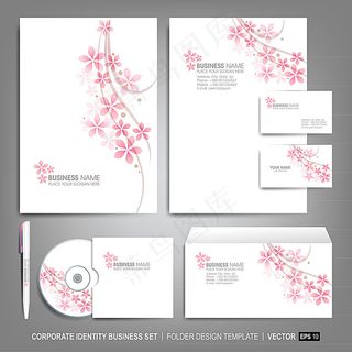 粉色花朵VI识别系统