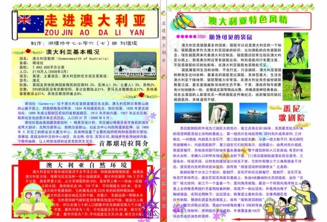 小学生小报图片psd模版下载