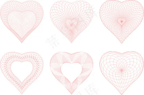 各种心形花纹