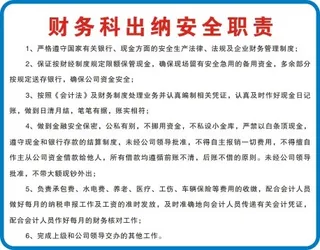 财务科出纳安全职责